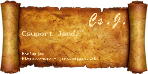 Csuport Jenő névjegykártya